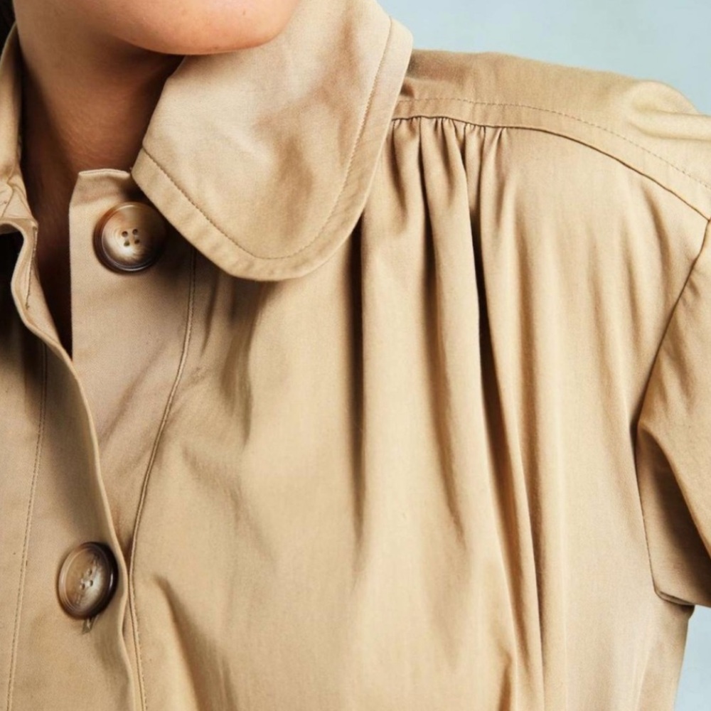 RARE NWT Rouje John Short Belted Trench Coat - Picture 5 of 14